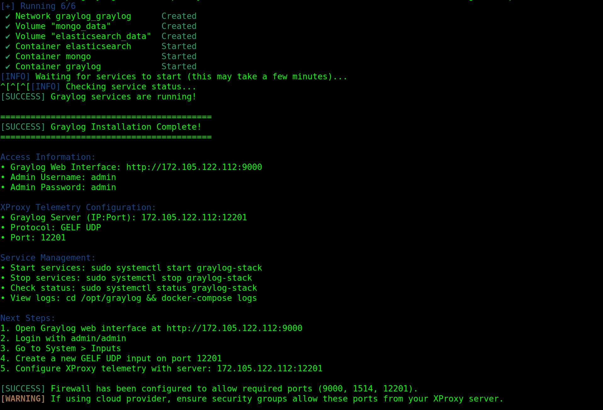 Graylog - Launch GELF UDP input
