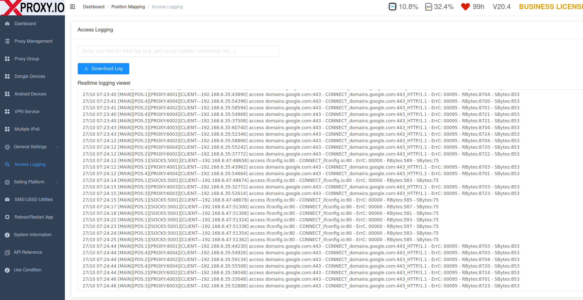 Logging System - Transparent and Accurate Reporting - Image not available