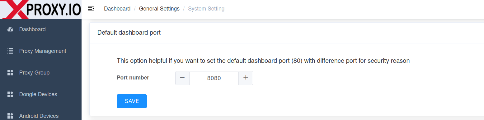 Dashboard Default Port - Waiting for image loading
