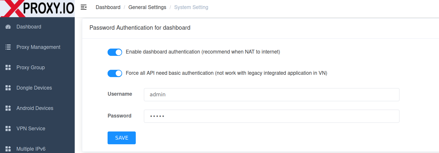 Dashboard Password Authentication - Waiting for image loading