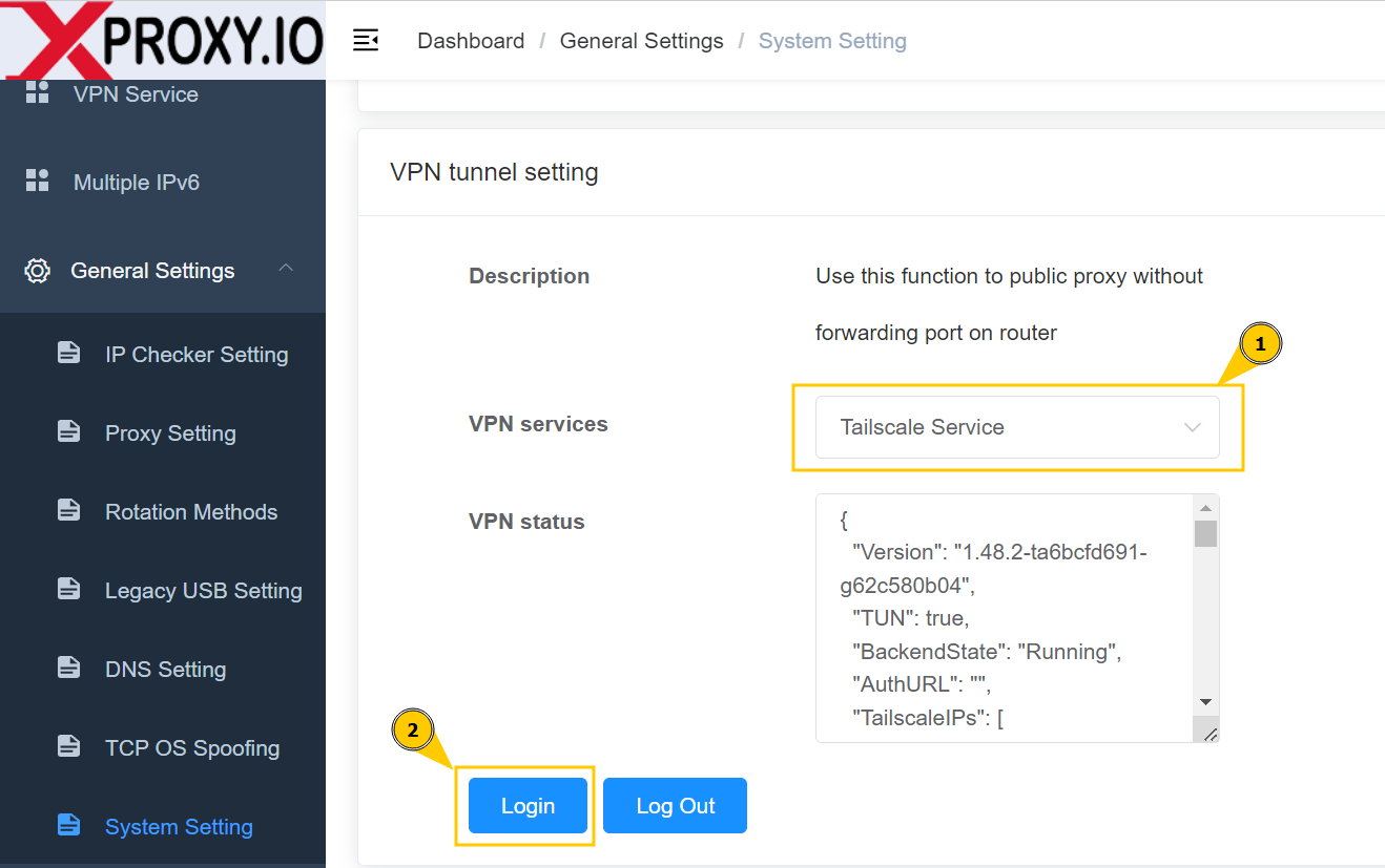 VPN Forwarding Using Tailscale Built-in - Waiting for image loading