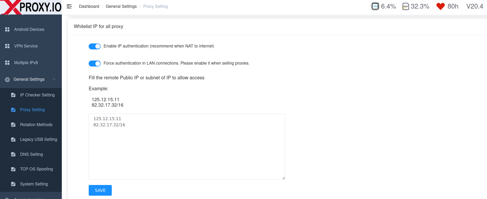 Whitelist IP Authentication - Waiting for image loading