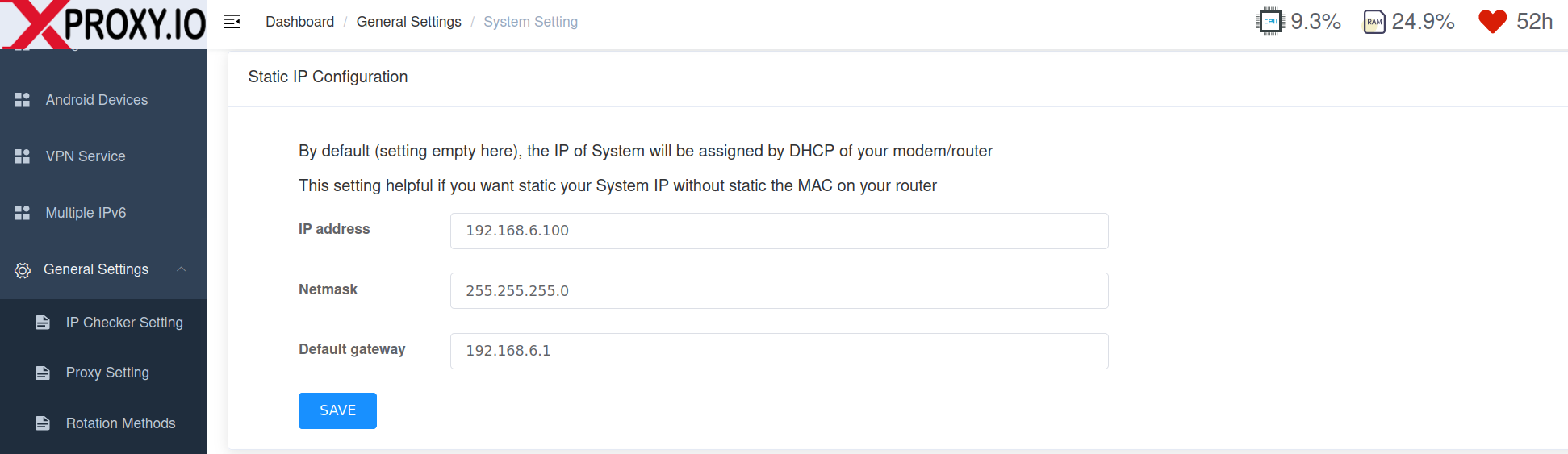 Static IP Configuration - Waiting for image loading