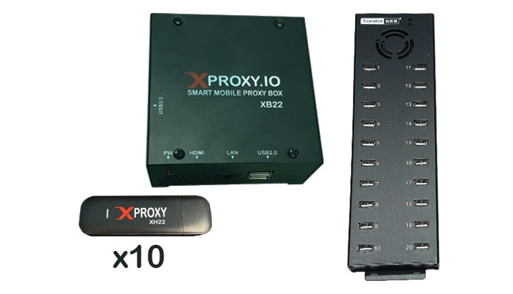 XProxy Kit include full hardware and pre-installed free license lifetime. You only need to prepare SIM cards.