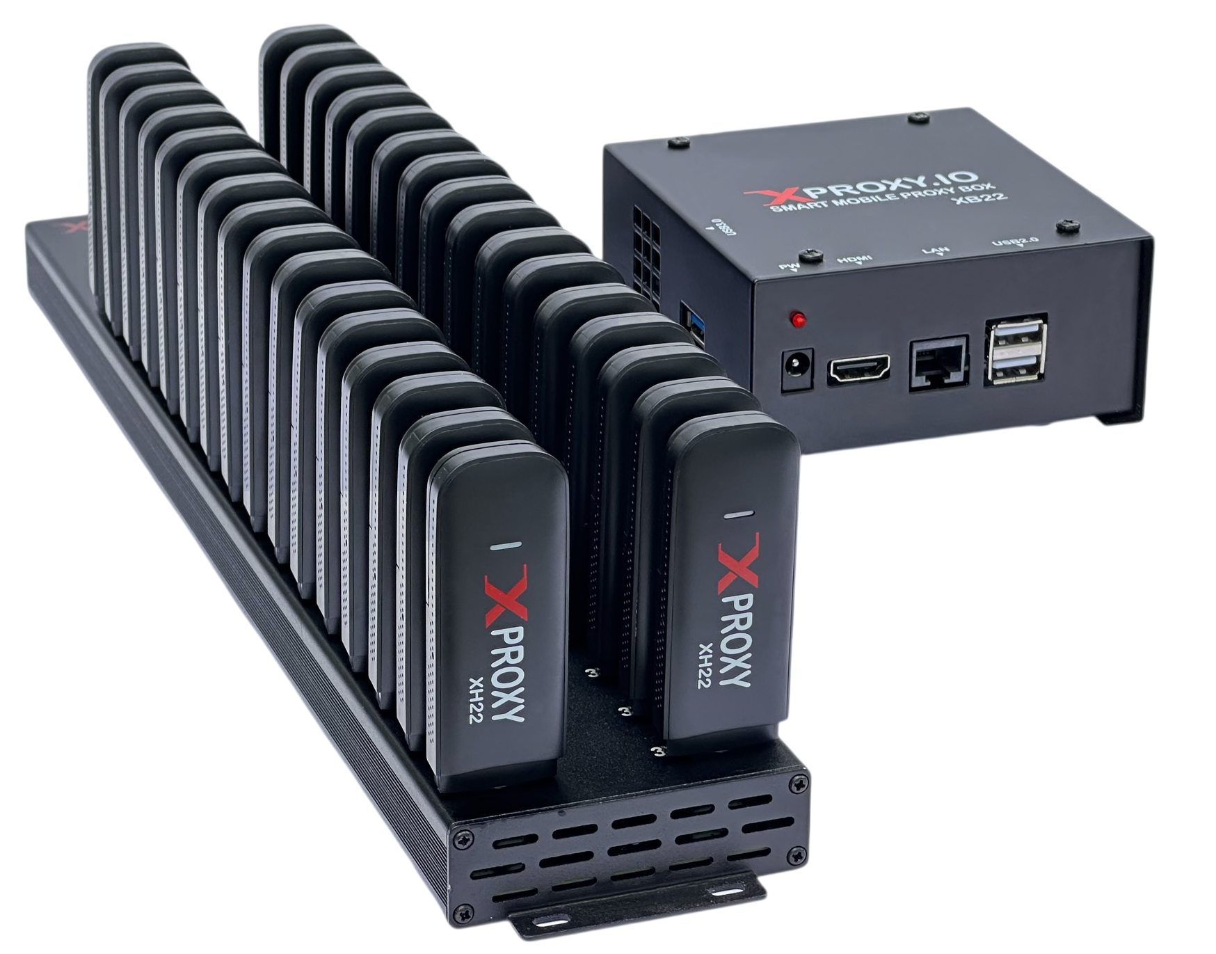 XProxy Kit include full hardware and pre-installed free license lifetime. You only need to prepare SIM cards.