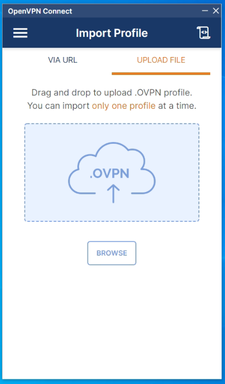 openvpn client browse the configuration
