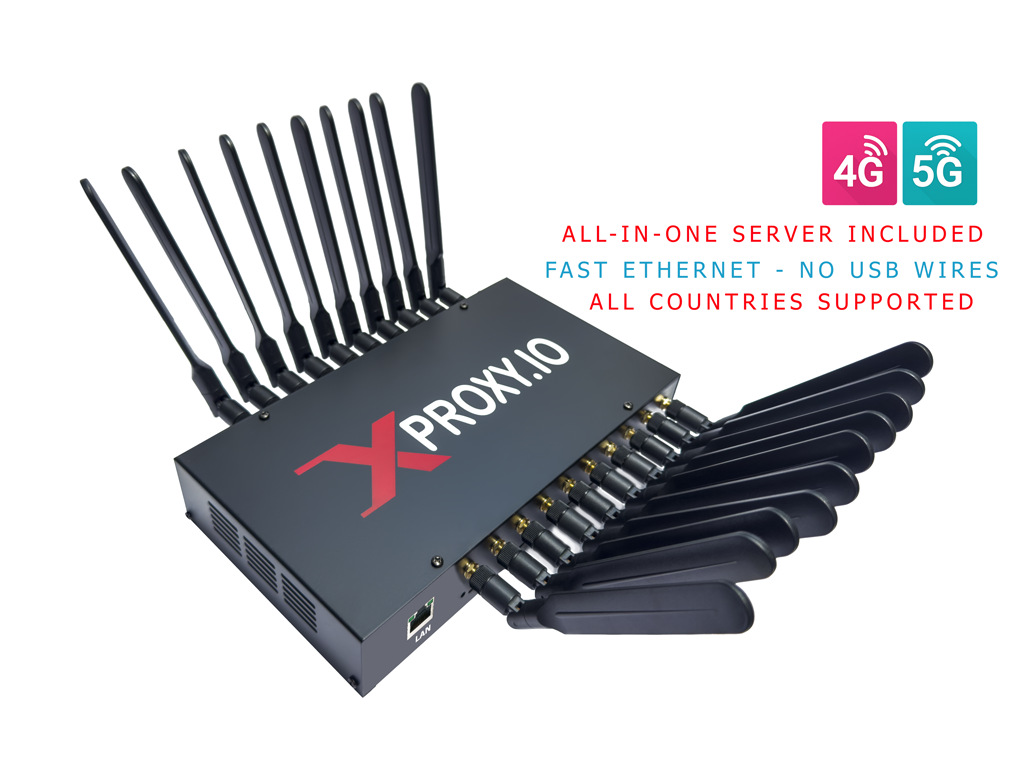[Pre-order] XL5 – All-in-One 5 Modems Proxy Device with Integrated Server and LAN Connectivity