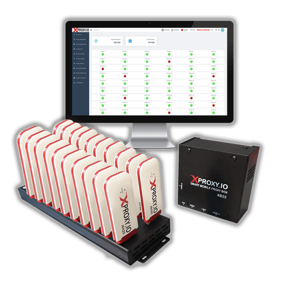 Image showcasing the XProxy products, which includes both software and hardware components, such as the XB22 and XH20 devices